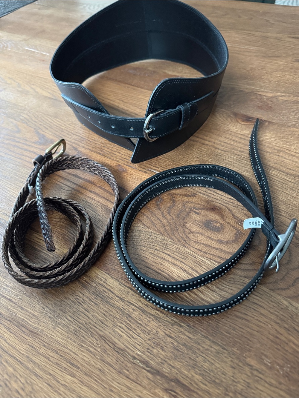3 size medium Banana Republic leather belts